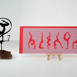 Gymnast Set - Personalised Age and Name Cake Topper and Stencil