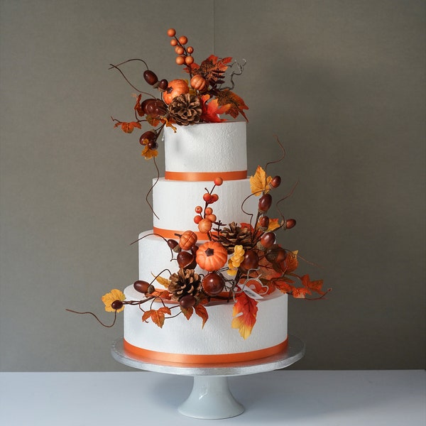 Autumn / Halloween Cake Spray Arrangement for cake Topper and Side Decorations