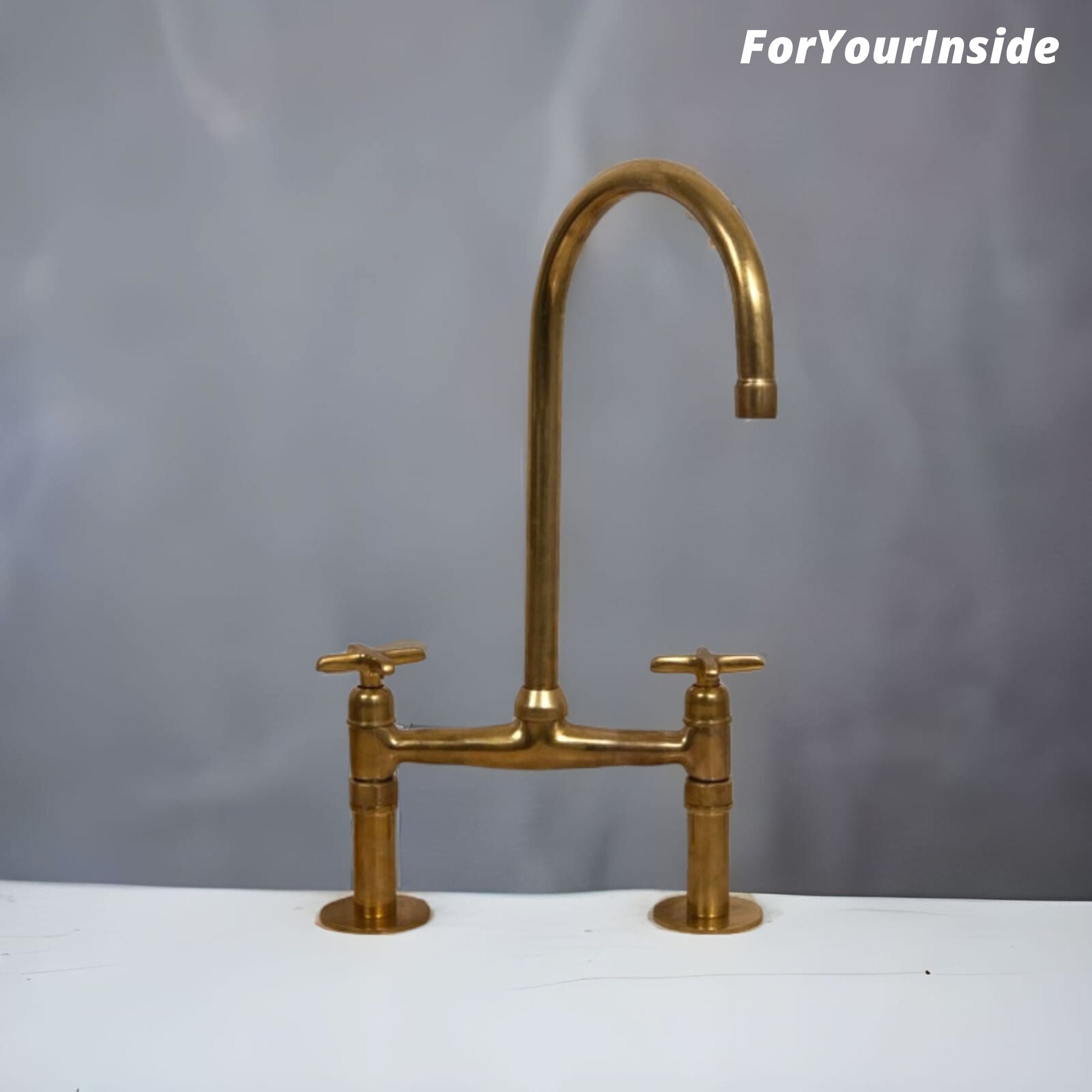 Unlacquered Solid Brass Kitchen Faucet Kitchen Faucet - Etsy