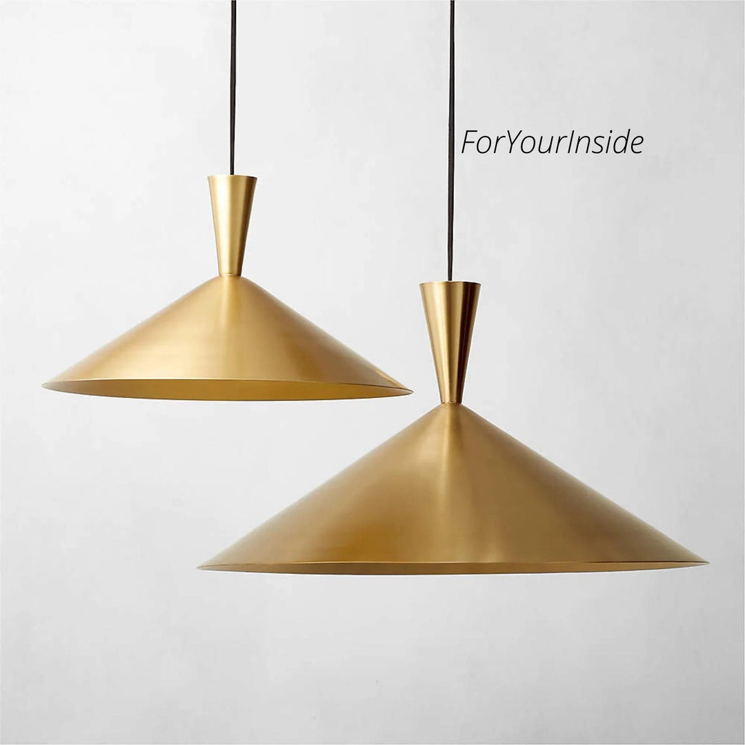 Handmade Brass Pendant Light, Polished Solid Brass Shade Pendant Light