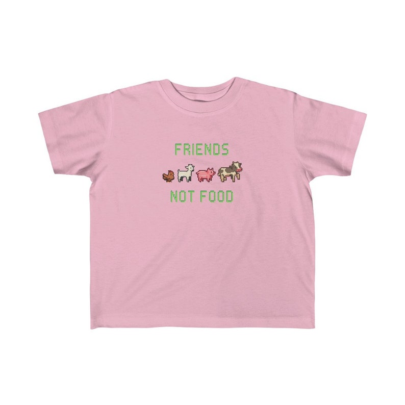 Friends Not Food TShirt for Children Cute Vegan Toddler Shirt Kids Vegan Shirt