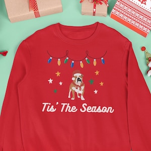 Bulldog Christmas Sweater, Ugly Christmas Sweater, Funny Christmas Sweater for Bulldog Terrier and Dog Lovers, Unisex Sweatshirt