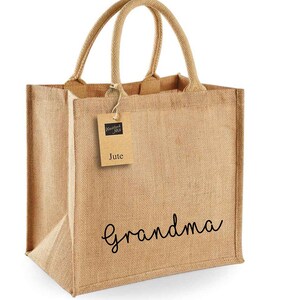 Granny tote bag gift for new nanny shopping bag, Mothers Day gift for Granny, grandma shopping bag Personalised Birthday Gift for gran zdjęcie 3