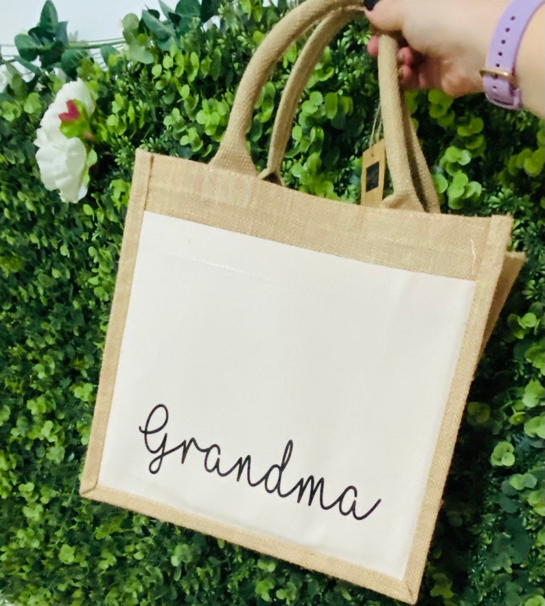 Granny tote bag gift for new nanny shopping bag, Mothers Day gift for Granny, grandma shopping bag Personalised Birthday Gift for gran zdjęcie 1