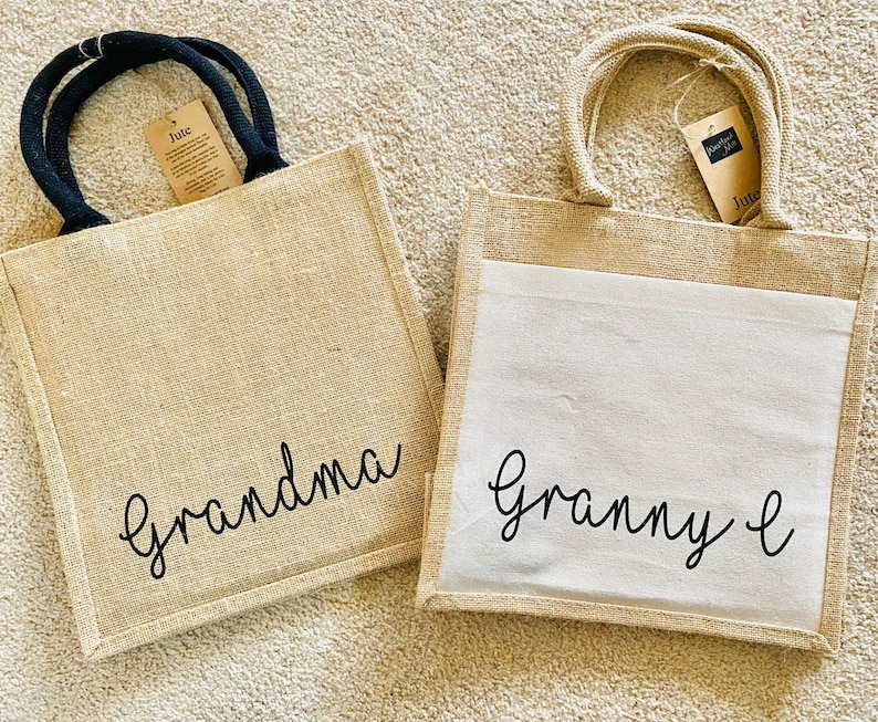 Granny tote bag gift for new nanny shopping bag, Mothers Day gift for Granny, grandma shopping bag Personalised Birthday Gift for gran zdjęcie 2