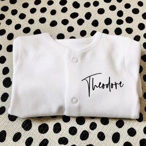 Personalised Baby grow Surname Sleepsuits, New baby gift for new parents, Baby Clothing Gifts for Newborn, sleepsuit Personalised Baby grow
