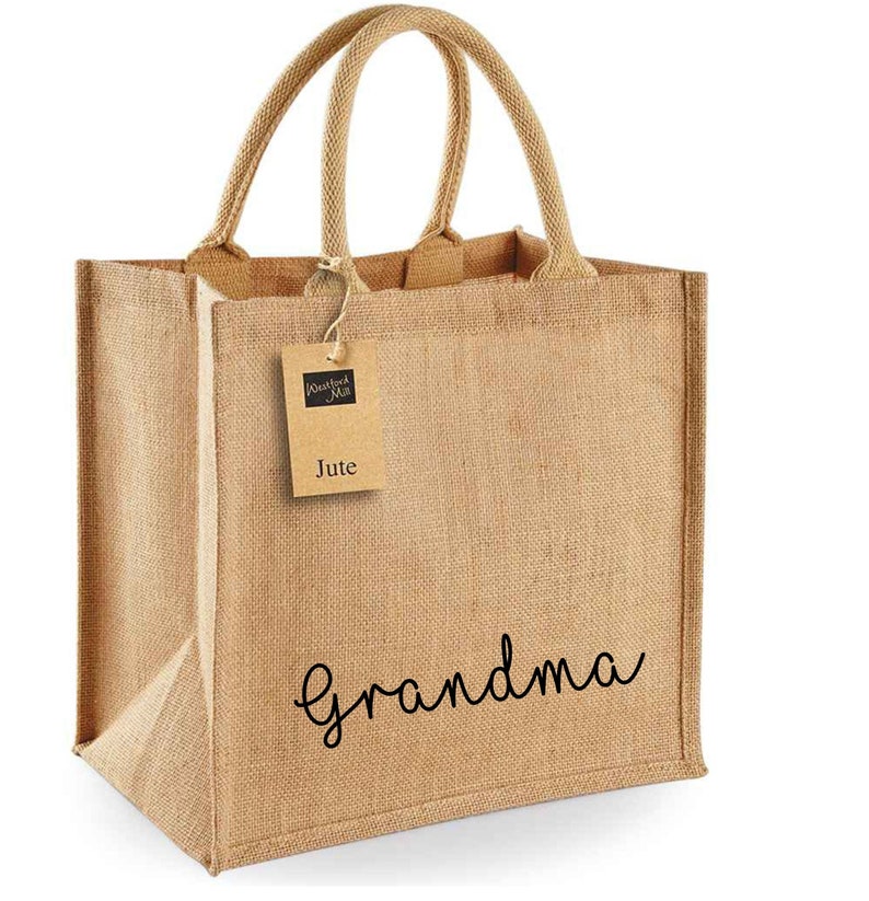 Granny tote bag gift for new nanny shopping bag, Mothers Day gift for Granny, grandma shopping bag Personalised Birthday Gift for gran zdjęcie 3