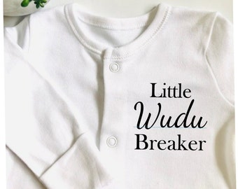 Islamic baby clothes, expectant parent gift for new baby, Arabic baby gift, Muslim baby outfit, Eid gift for kids, wudu breaker gift