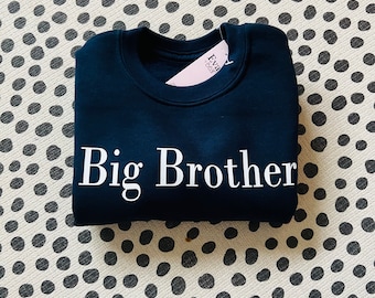 Sweat-shirt grand frère, annonce de grossesse Big Brother, nouveau cadeau de bébé pour tout-petit, chemise d'annonce de frère et de sœur, pull grand petit frère