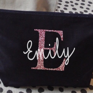 Personalised make up bag for bridal party, Christmas gift for teens, personalised gift for girls 12, accessory bag for teens Birthday gift