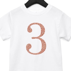 Birthday T-shirt kids, boys 2nd birthday top, 3rd birthday tshirt, girls birthday tee kids age tshirt one two three four five birthday top