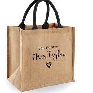 Le futur sac fourre-tout de Mme Nouveau cadeau de mariée, cadeau de lune de miel pour la mariée sac à provisions personnalisé, cadeau de fiançailles cadeau de douche nuptiale pour la mariée