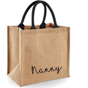 Granny tote bag gift for new nanny shopping bag, Mothers Day gift for Granny, grandma shopping bag Personalised Birthday Gift for gran zdjęcie 4