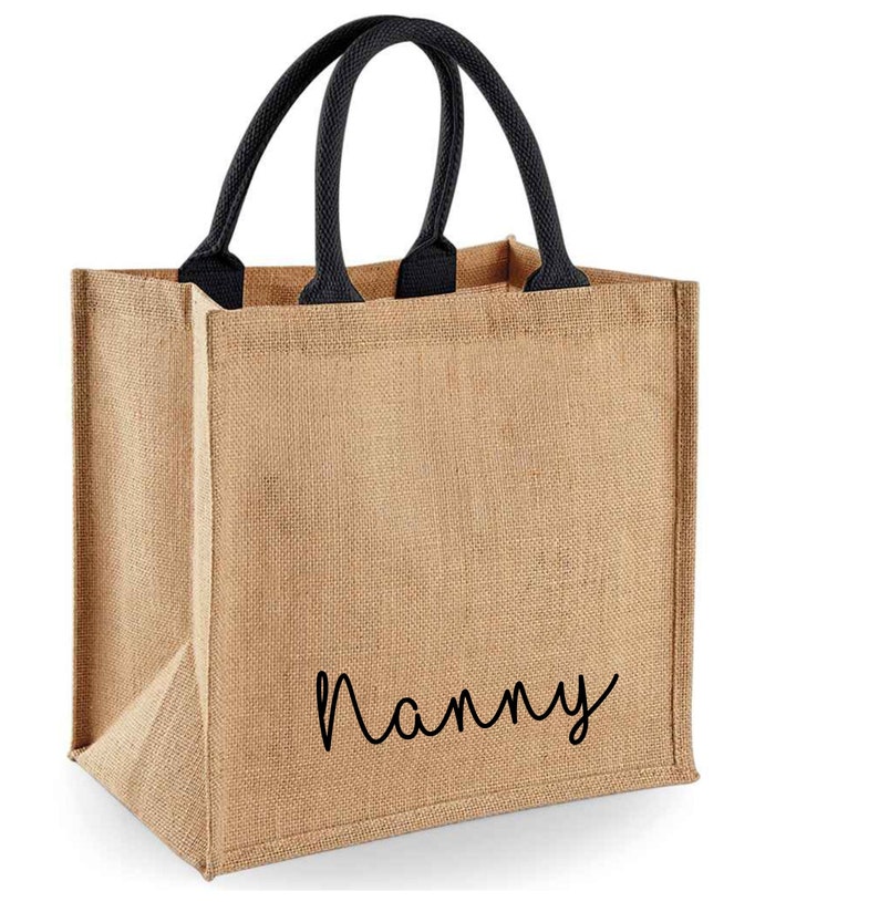 Granny tote bag gift for new nanny shopping bag, Mothers Day gift for Granny, grandma shopping bag Personalised Birthday Gift for gran zdjęcie 4