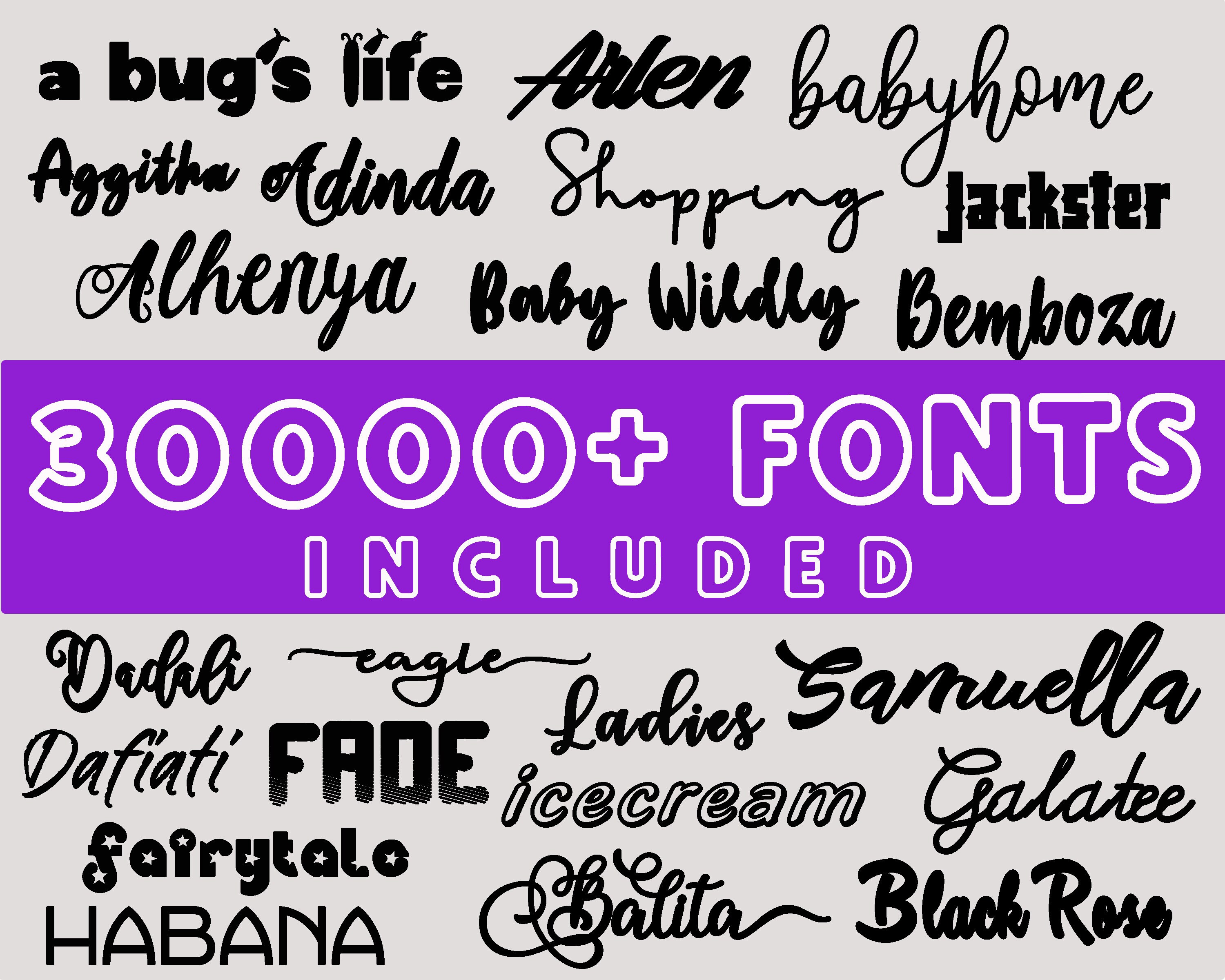 30,000+ Font Mega Bundle - Instant Digital Download - Etsy