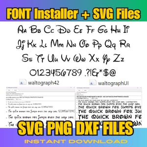 Cartoon Font SVG Alphabet Letters Instant Download