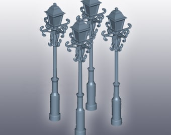 Street Lamp 28mm Scale Terrain Miniature Set