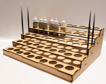 Miniature Paint Rack Stand and Brush Holder