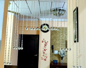 Crystal Beaded Curtain: Elegant Acrylic Drapes for Room Divider