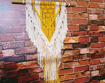 Macrame wall hanging , Macrame moderno , Telón de fondo de Macrame, Decoración de la pared