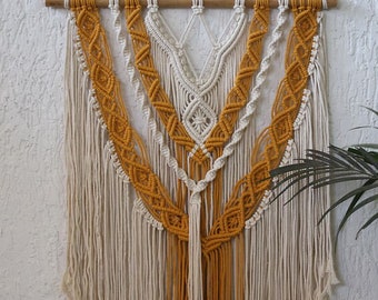 Handmade Macrame Wall Hanging: Boho Rustic Decor