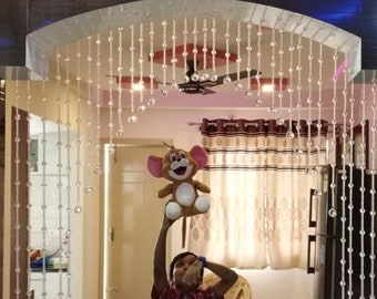 Beaded Crystal Curtain: Elegant Glass Drapes for Room Divider
