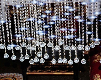 Crystal Sun Catcher: Boho Glass Beaded Room Divider