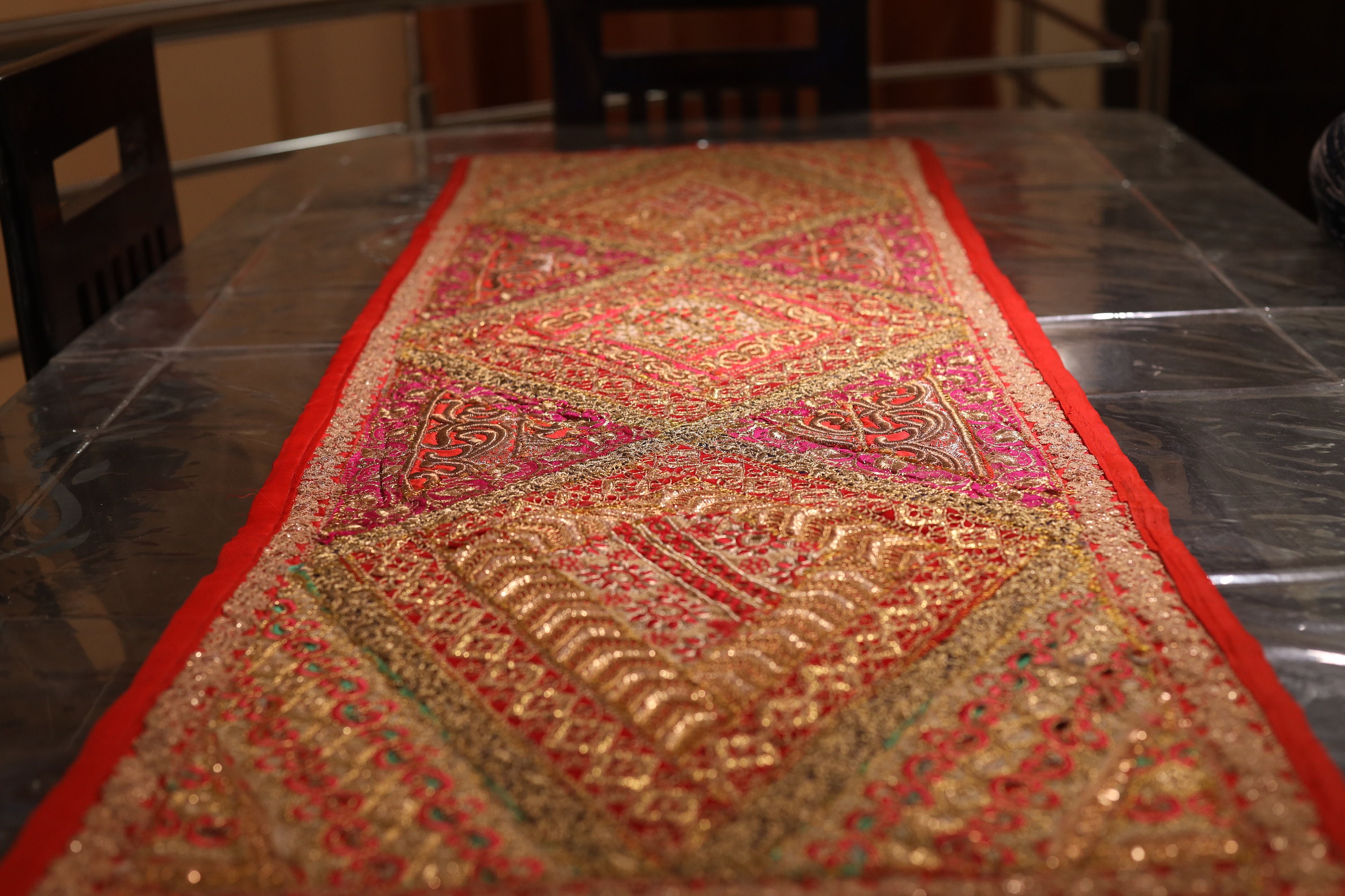 Table runner Indian traditional patchwork wedding table Etsy