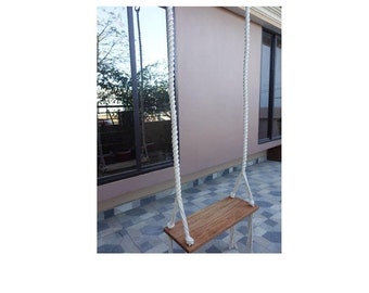 Luxury Macrame Swing  Handmade Boho Wood Swing  Perfect for Outdoor/Indoor Relaxation Unique Gift for Weddings & Home Decor