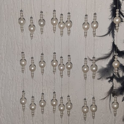 Beaded Curtain Pearl Curtain Etsy
