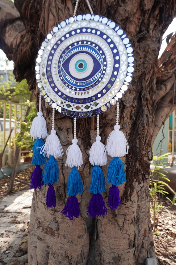 Evil Eye Lippan Art Dreamcatcher: Handcrafted Tassel Wall Hanging