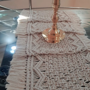 Handwoven Macrame Placemat: Cotton Dining Table Decor