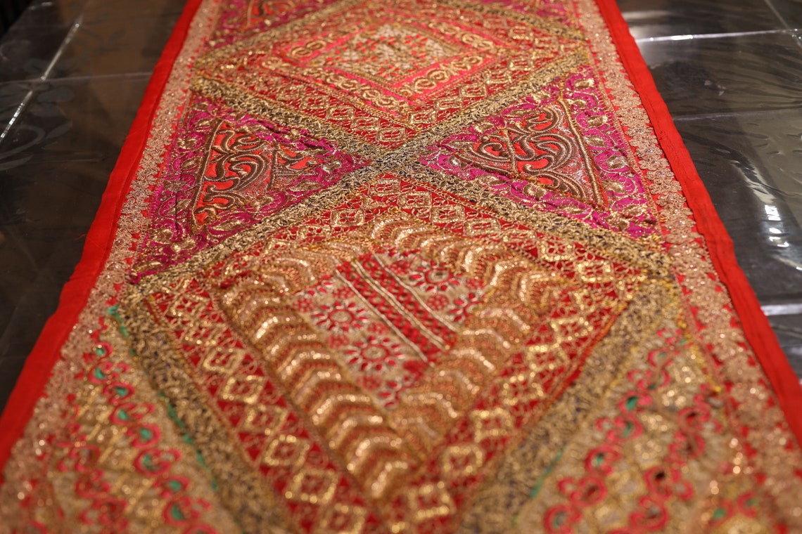 Table Runner Indian Traditional Patchwork Wedding Table Etsy