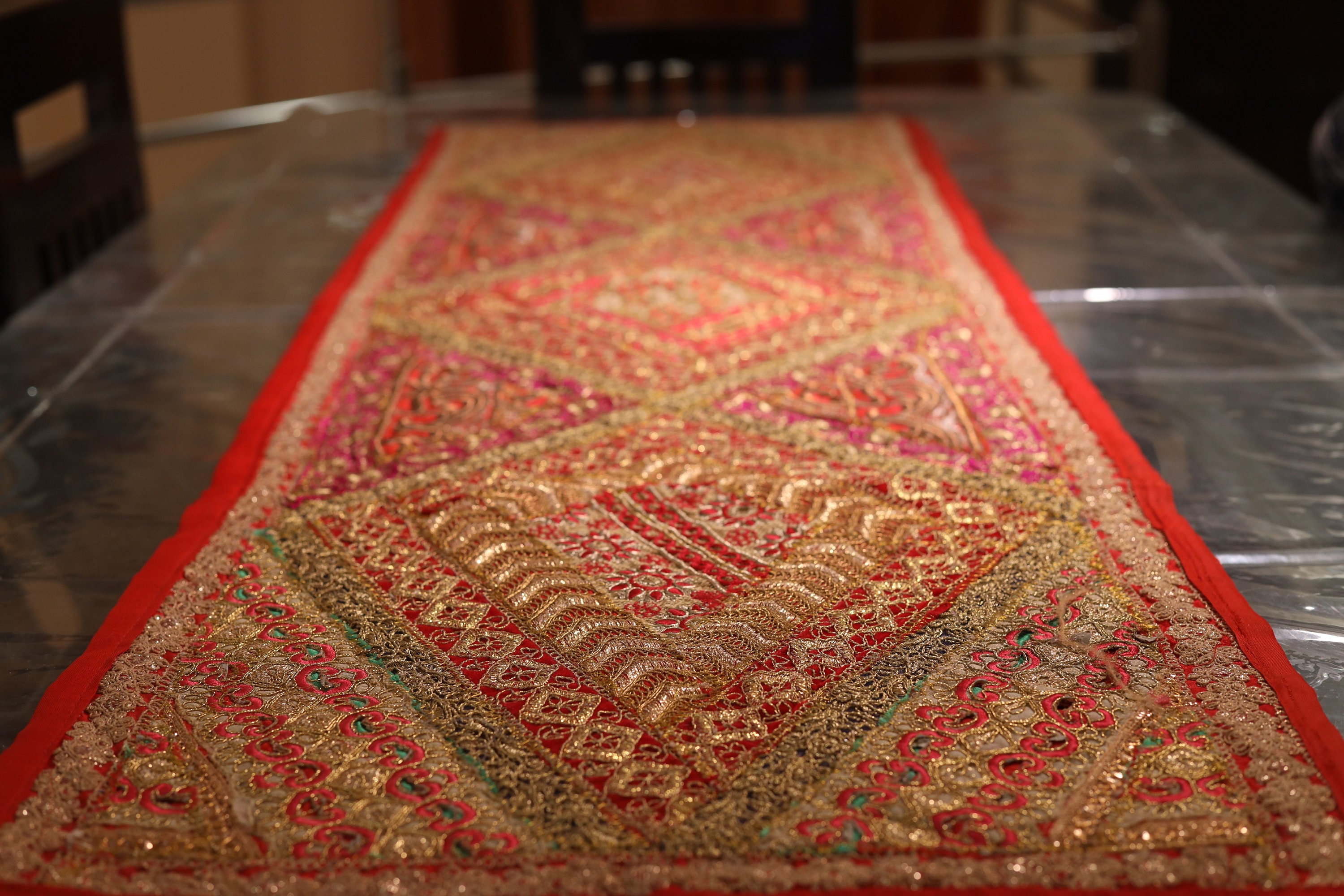 Table Runner Indian Traditional Patchwork Wedding Table Etsy