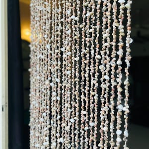 Boho Beaded Sea Shell Door Curtain: Handmade Coastal Decor - Etsy