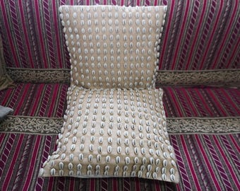 Funda de cojín bordada de algodón yute, estilo balinés, almohada estilo boho (juego de 2)