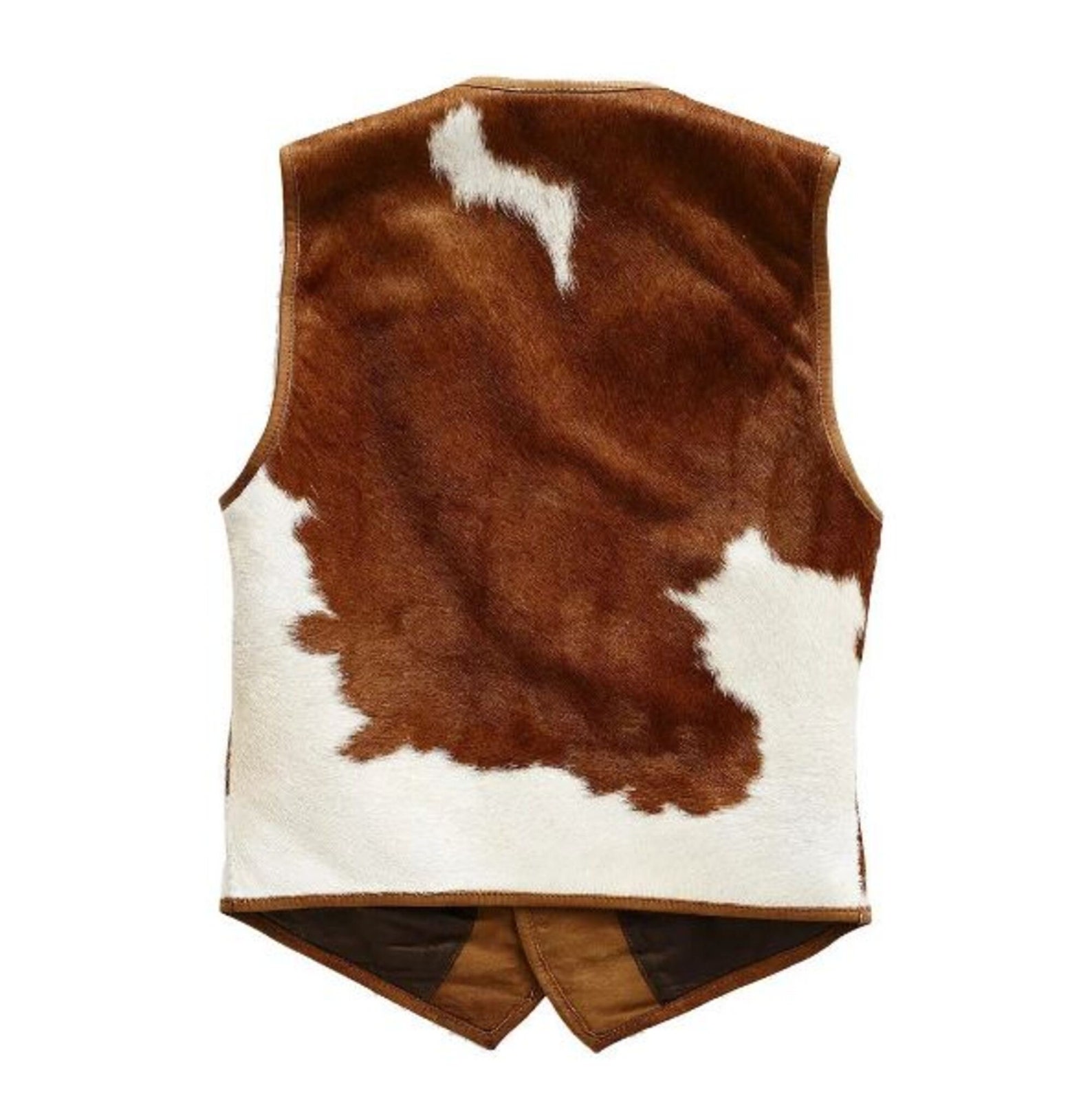 Leather Cowboy Vest Men Generic Real Cow Skin Leather Vest