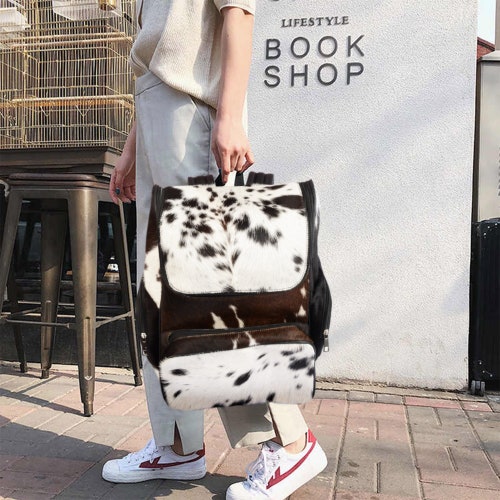 Large Natural Cowhide Backpack 100 