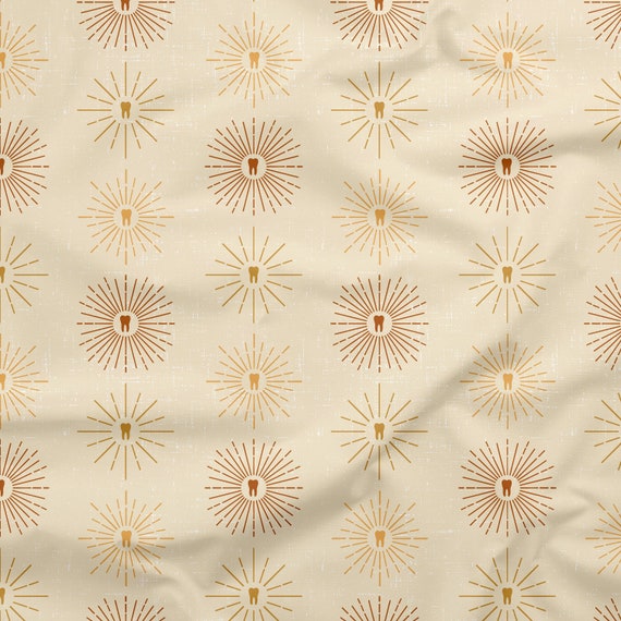 DENTAL FABRIC Tooth fabric RDH fabric retro vibe dental Etsy