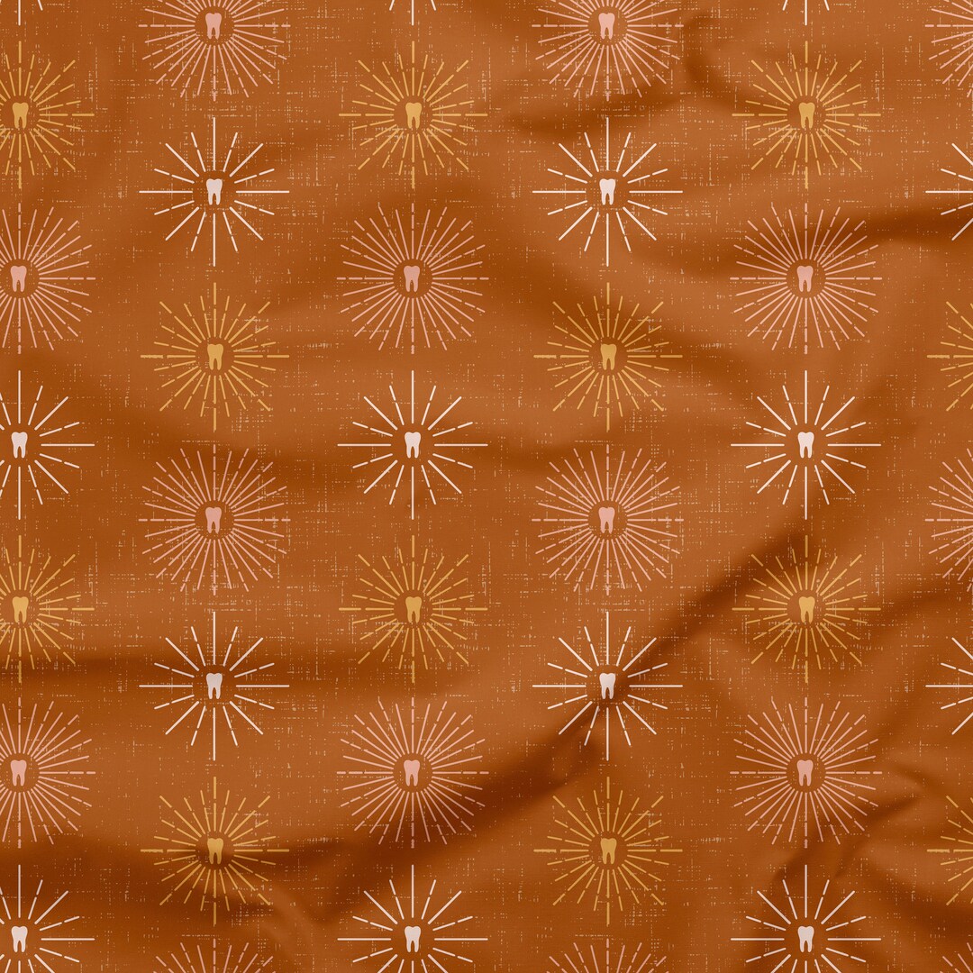 DENTAL FABRIC Tooth Fabric, RDH Fabric, Retro Vibe, Dental Art, Dental