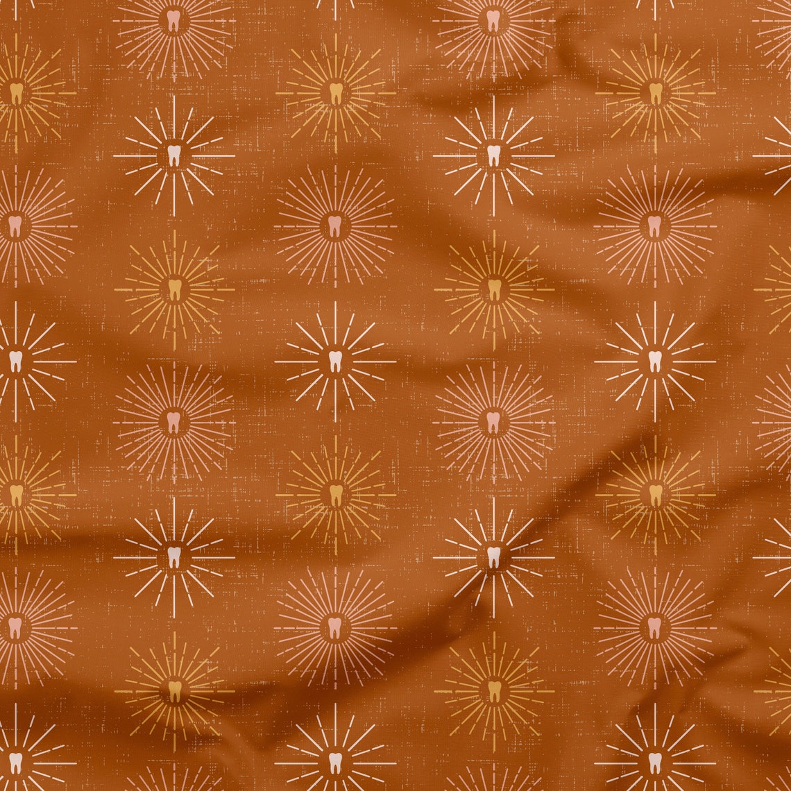 DENTAL FABRIC Tooth Fabric, RDH Fabric, Retro Vibe, Dental Art, Dental