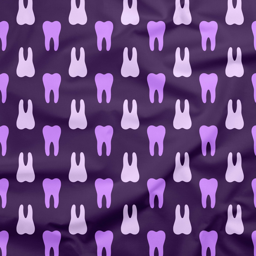 TOOTH FABRIC Dental Fabric, Medical Fabric, Dental Art, Dental Print