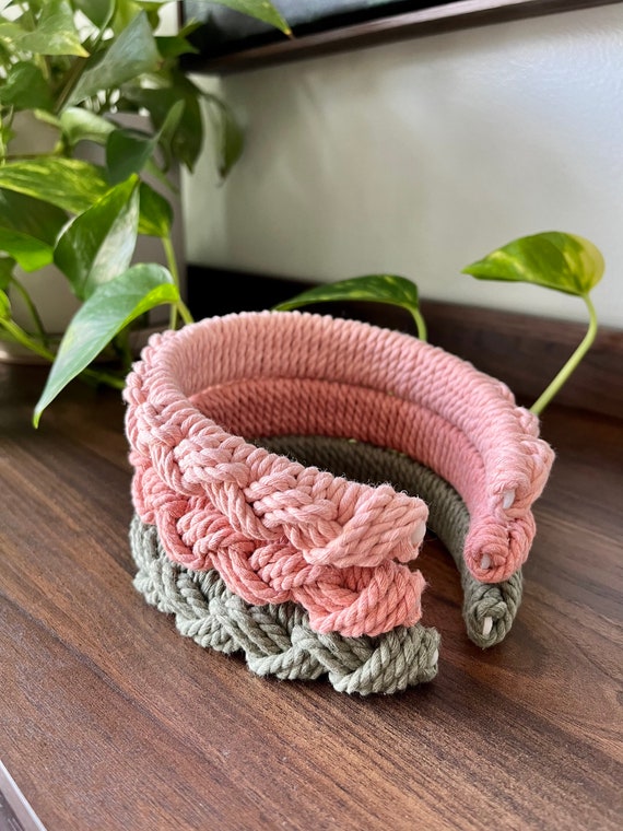 Handmade Braided Macrame Headband: Hair Accessory - Etsy display picture 3