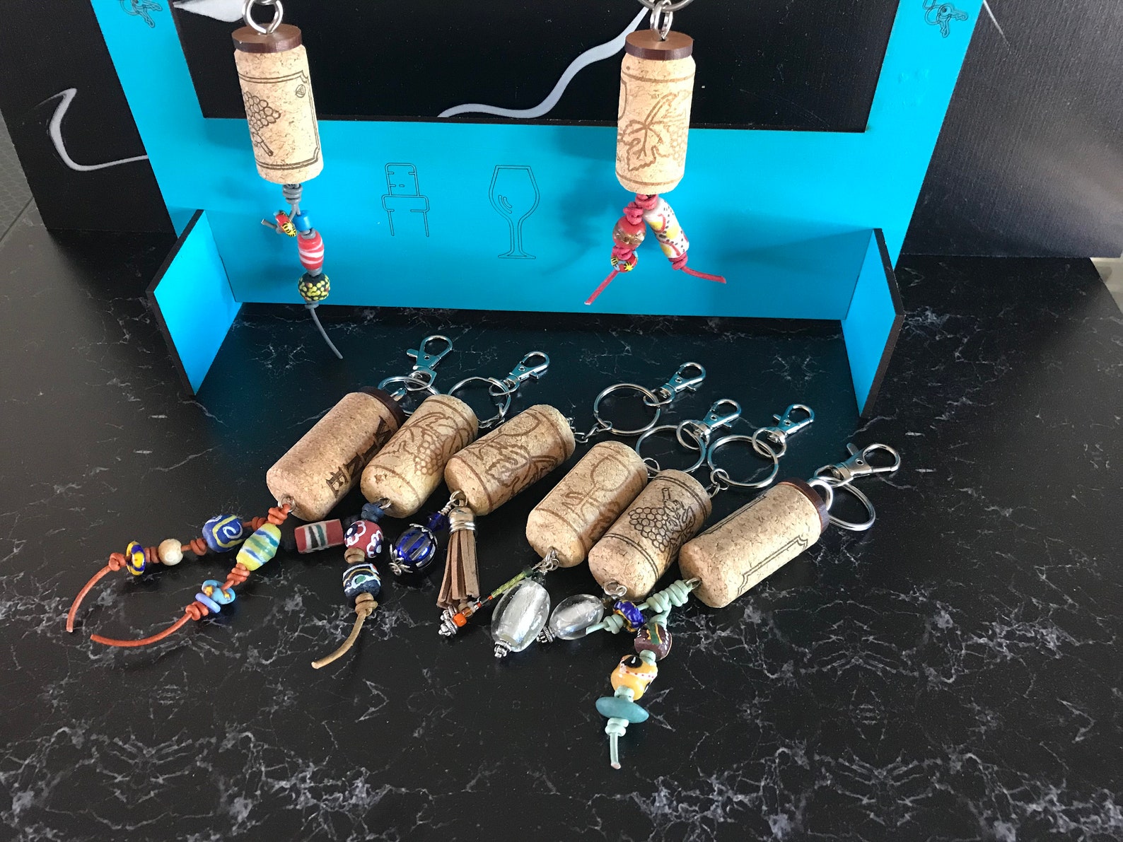 WINE CORK KEYCHAINS - Etsy