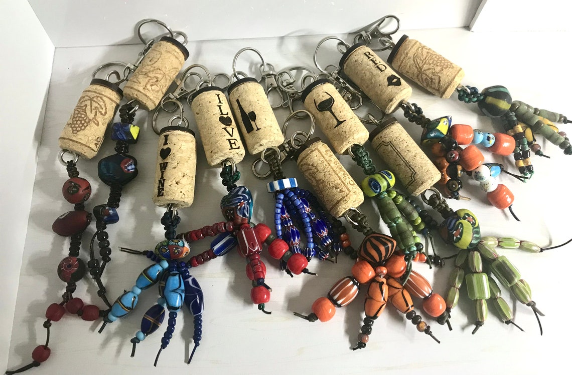WINE CORK KEYCHAINS - Etsy