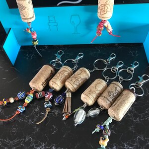 WINE CORK KEYCHAINS - Etsy