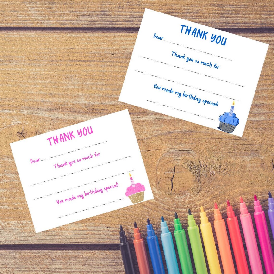 Printable Birthday Party Thank You Note Kids Birthday Thank | Etsy
