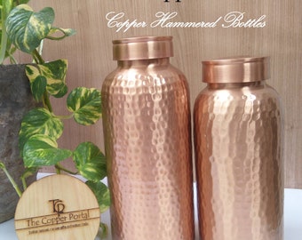 Traditional Heath Benefits Hammered Copper Bottle New Stylish And Ayurveda 