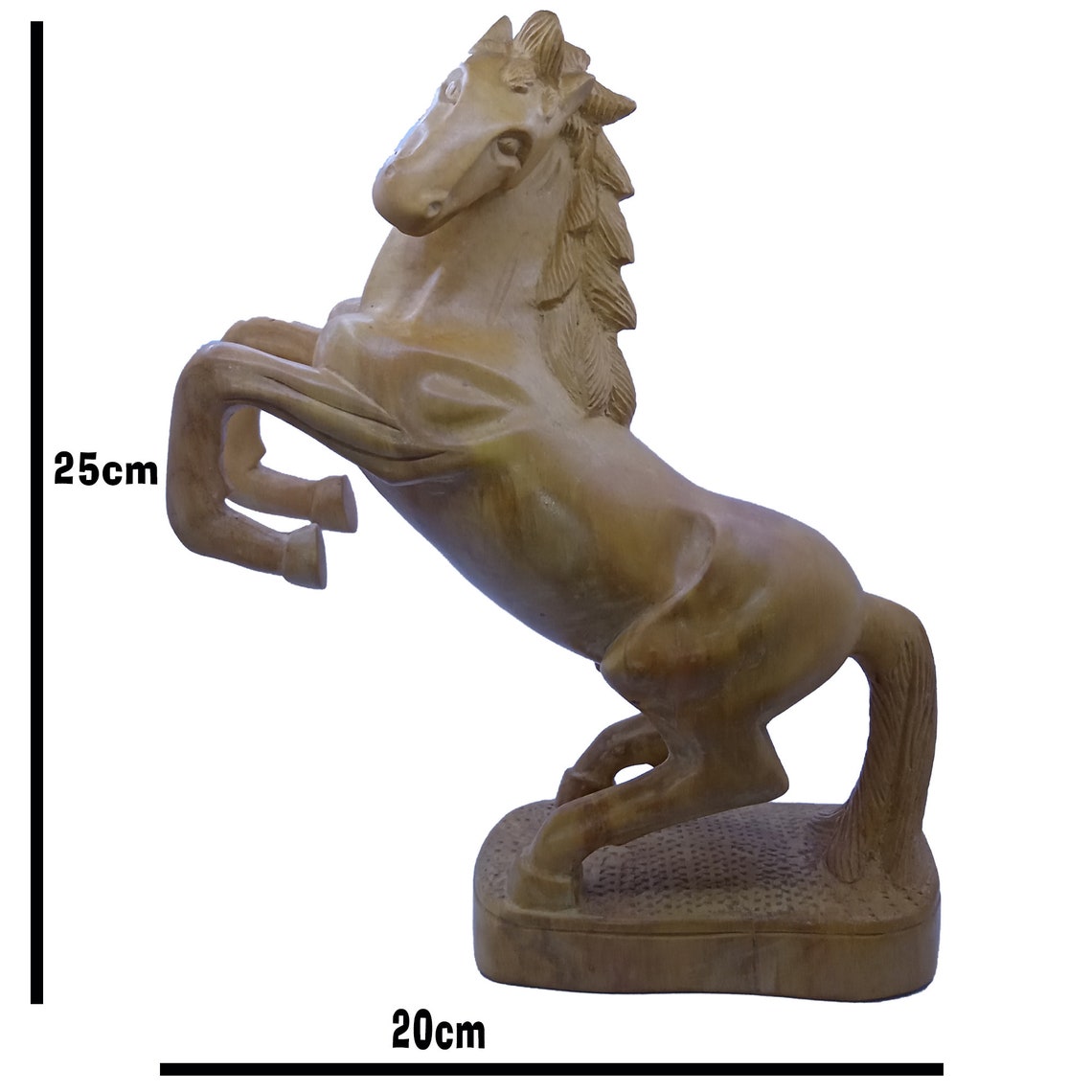 large wooden horse sculpture