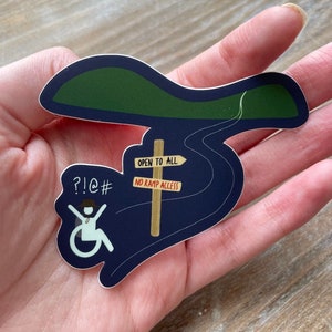 Open to All Outdoors Inaccessibility Sticker
